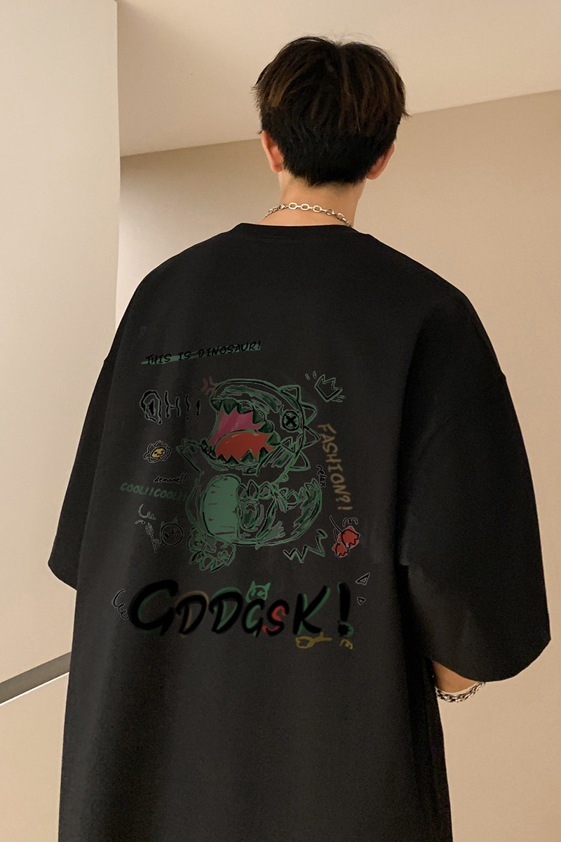 已注册/夏季复古休闲情侣短袖T恤男宽松体恤打底衫DT5108/P25,男装T恤,电商B316