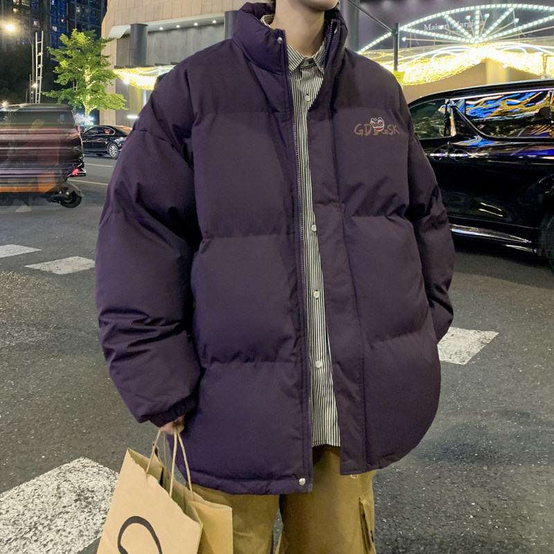 新款羽绒服冬季帅气立领棉衣男保暖休闲宽松面包服外套MF9604/P90图片