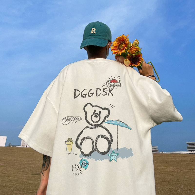 已注册/夏季潮牌港风文艺短袖T恤男大码体恤打底衫DT4122/P25,男装T恤,电商B316