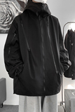 抖音秋冬季连帽夹克男生宽松外套冲锋衣防水JK8333/P100加棉P120，男装夹克，电商B316