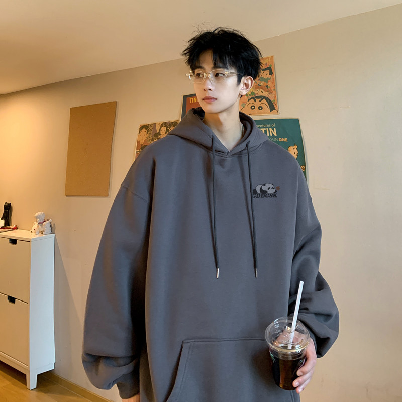 已注册/华棉秋季百搭连帽卫衣男生宽松大码外套打底衫WY9222/P50，男装卫衣，电商B316