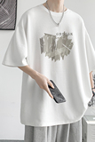 已注册/夏季复古美式短袖T恤男宽松情侣体恤打底衫DT4201/P25，男装T恤，电商B316