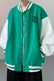 已注册/秋季新绿色学院风棒球服潮男宽松夹克外套JK6206/P100，男装夹克，电商B316