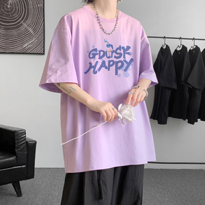 wassup happy港风运动套装男夏季潮流短袖短裤情侣一整套休闲搭配图片