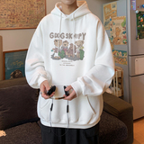 已注册/秋季小熊印花连帽卫衣男生宽松休闲外套WY9379/P45加绒P50，男装卫衣，电商B316