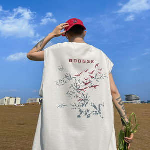 已注册/夏季风大码纯棉背心男生百搭坎肩打底衫 BX2344/P25图片