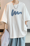 日系大码纯棉短袖t恤男士夏季薄款重磅半袖oversize潮牌潮流上衣，男装T恤，电商B316