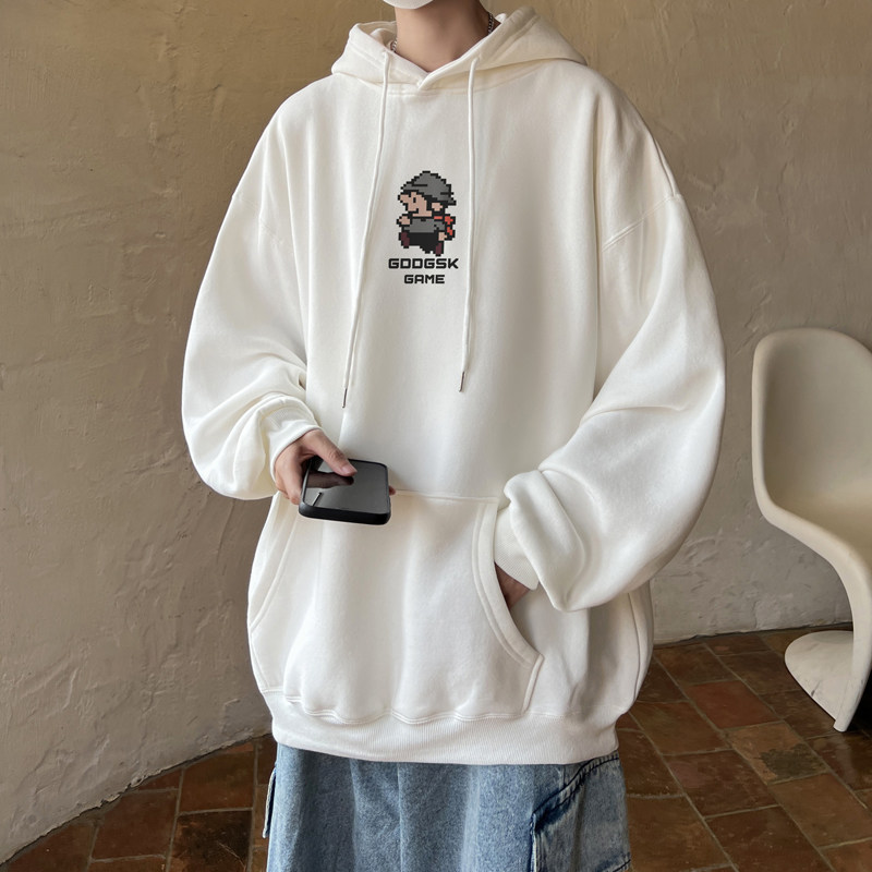 已注册/华棉秋季卫衣男宽松卫衣印花休闲潮流风打底衫WY1212/P50,男装卫衣,电商B316