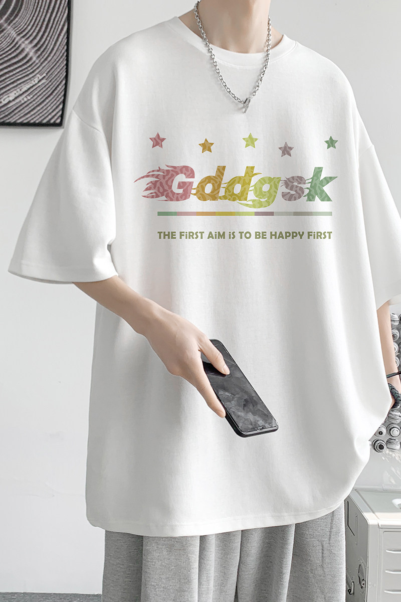 已注册/新夏季纯棉星星印花短袖T恤男生打底衫体恤DT3360/P25,男装T恤,电商B316