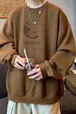 已注册/华棉秋季新咖啡色运动风卫衣男大码打底衫WY7531/P35，男装卫衣，电商B316