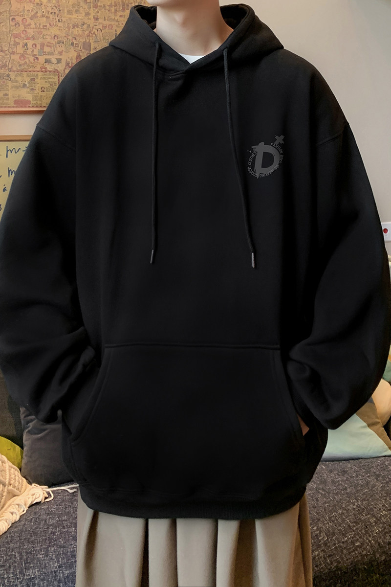 已注册/秋季新黑色美式宽松卫衣男套头休闲打底衫WY9711/P50,男装卫衣,电商B316