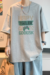 已注册/夏季日系复古运动短袖T恤男宽松体恤打底衫DT8720/P25图片