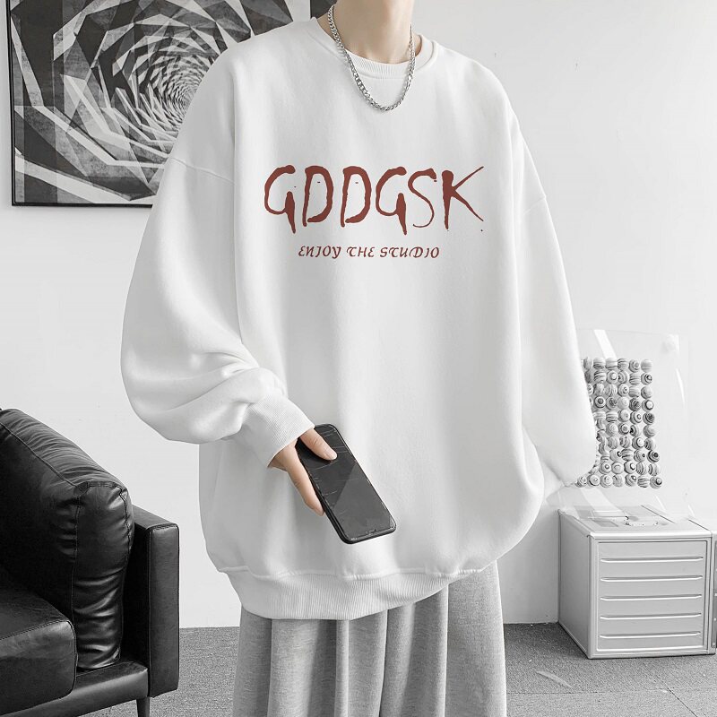 已注册/秋季字母印花卫衣男圆领大码打底衫情侣外套女WY6663/P35,男装卫衣,电商B316