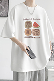 已注册/夏季宽松圆领印花短袖T恤男休闲体恤打底衫DT3008/P25，男装T恤，电商B316