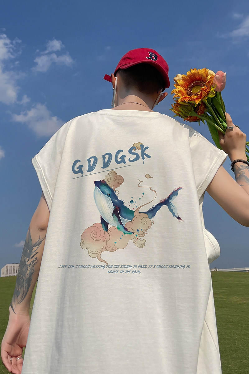 已注册/夏季韩版宽松动物印花背心男生坎肩打底衫BX0177/P25,男装背心/马甲,电商B316