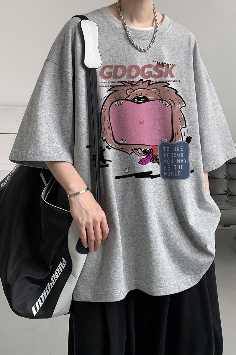 已注册/夏季休闲风美式短袖T恤宽松潮男体恤打底衫DT4188/P25,男装T恤,电商B316