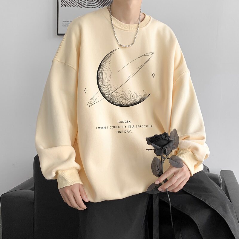 已注册/春季新款圆领卫衣男情侣大码外套打底衫WY1238/P35加绒P40,男装卫衣,电商B316