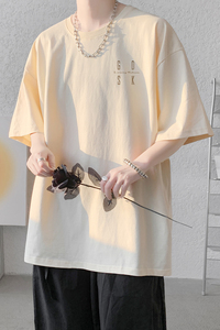 已注册/夏季日系清新短袖T恤男大码潮牌体恤打底衫DT1908/P25图片