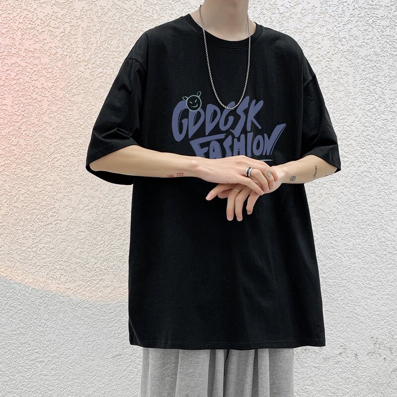 已注册/夏季印花短袖T恤男生港风大码半袖情侣体恤DT6838/P25,男装T恤,电商B316