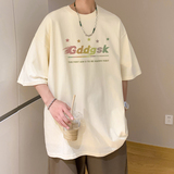 夏季黑色卡通百搭印花短袖T恤宽松男生体恤打底衫DT3558/P25，男装T恤，电商B316