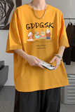 已注册/重磅新夏季黄色动物印花短袖T恤宽松男体恤DT0369/P25，男装T恤，电商B316