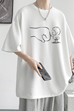 已注册/夏季白色拳头印花短袖T恤港风男体恤打底衫DT0238/P25，男装T恤，电商B316