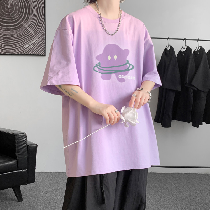 已注册/夏季圆领卡通印花短袖T恤男大码体恤打底衫DT6639/P25,男装T恤,电商B316