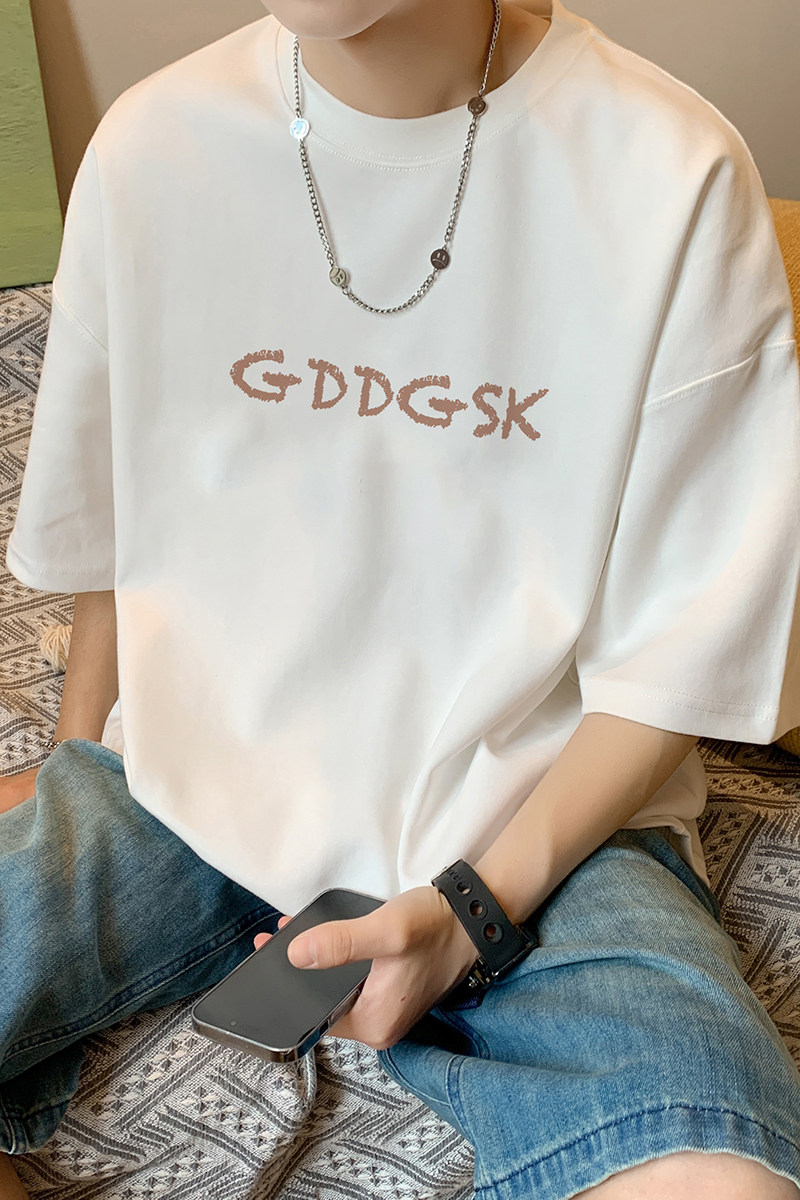 已注册/夏季简约复古短袖T恤潮流男宽松体恤打底衫DT2733/P25,男装T恤,电商B316