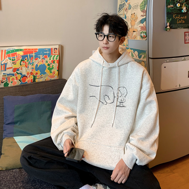 已注册/秋季新可爱风情侣卫衣潮男大码外套打底衫WY1266/P50,男装卫衣,电商B316
