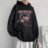 已注册/秋季印花连帽卫衣男港风ins外套宽松打底衫WY7386/P40，男装卫衣，电商B316