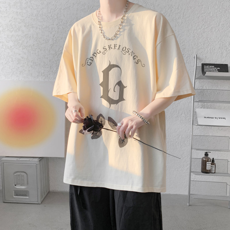 已注册/夏季新荧光绿色印花短袖T恤男松体恤打底衫DT3218/P25,男装T恤,电商B316