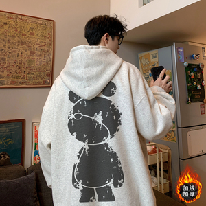 已注册/秋季港风宽松连帽卫衣男潮休闲百搭外套WY9525/P45加绒P50图片