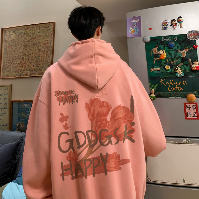 已注册/华棉秋季新流行玫瑰印花卫衣男大码打底衫WY1359/P50,男装卫衣,电商B316