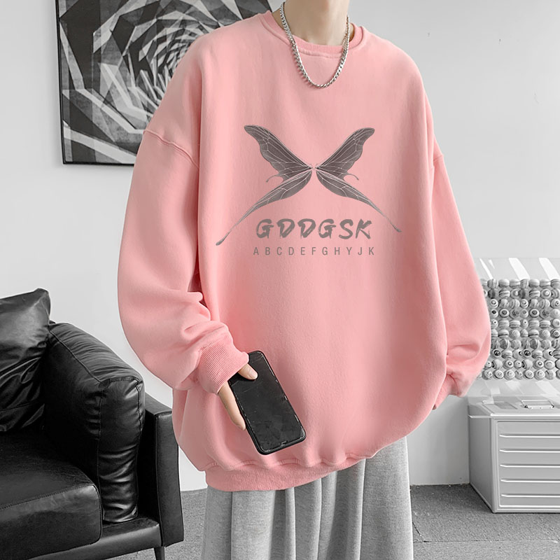 已注册/秋冬加厚圆领印花卫衣男生外套打底衫WY0331/P35加绒/P40,男装卫衣,电商B316