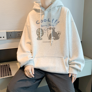 已注册/秋季美式流行宽松卫衣男落肩大码打底衫WY9138/P45加绒P50图片