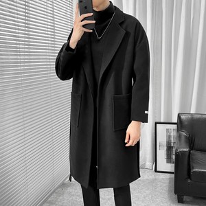 冬季羽绒棉毛呢大衣男中长款过膝呢子风衣外套F3089/P100加棉P110图片