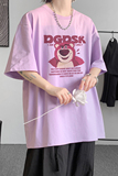 已注册/夏季紫色动物印花短袖T恤男大码体恤打底衫DT1454/P25，男装T恤，电商B316