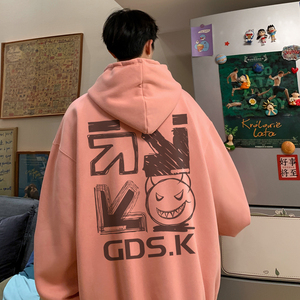 已注册/秋季高街潮流连帽卫衣男宽松休闲打底衫WY9256/P50加绒P55图片