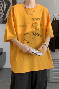 已注册/夏季大码简约短袖T恤男港风潮牌体恤打底衫DT4084/P25图片