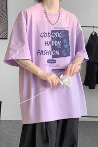 已注册/夏季新潮牌印花短袖T恤大码男生港风打底衫DT3522/P25图片