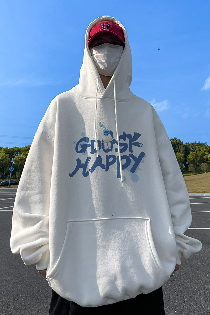 已注册/秋季新白色休闲风连帽卫衣男生大码打底衫WY0616/P50,男装卫衣,电商B316