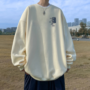 已注册/秋季外景圆领卫衣男学生长袖打底衫外套WY9142/P35加绒P45图片