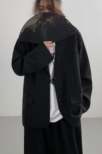 2025春秋新款小西服男韩版宽松休闲正装潮流西装外套XZ9665/P100图片
