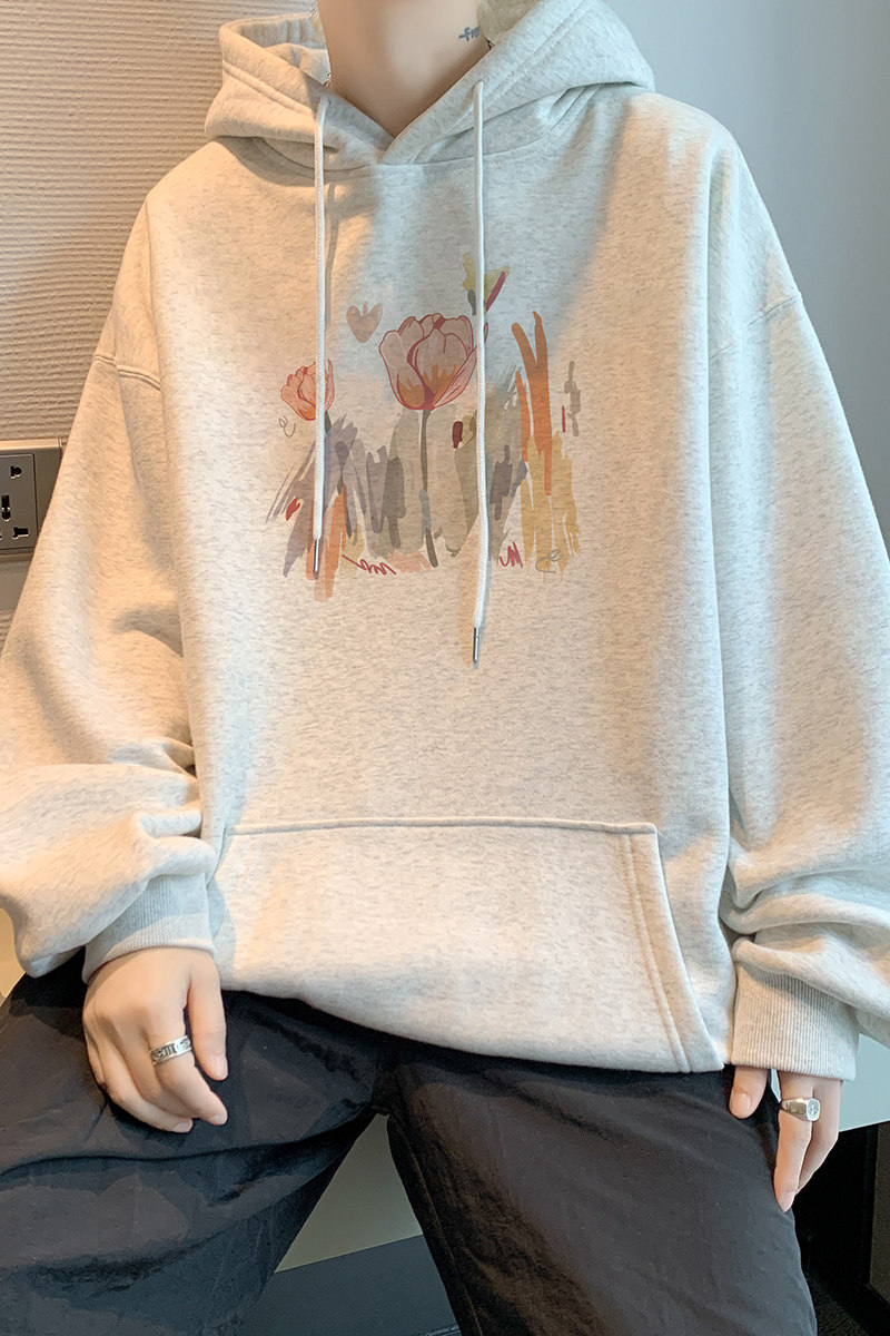 已注册/华棉秋季新男士印花卫衣男宽松上衣打底衫WY9119/P50,男装卫衣,电商B316