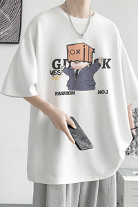 已注册/夏季人物印花运动短袖T恤男大码体恤打底衫DT7172/P25图片