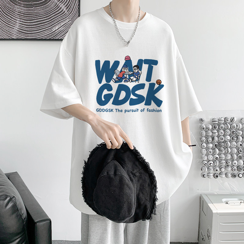 已注册/夏季印花短袖T恤男港风半袖大码体恤打底衫DT8883/P25,男装T恤,电商B316