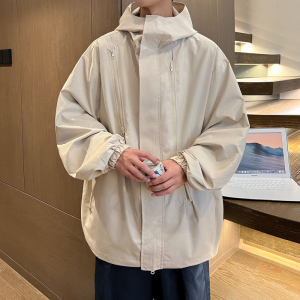 秋冬季通勤简约风冲锋衣男情侣宽松工装夹克外套 JK2865/P100图片