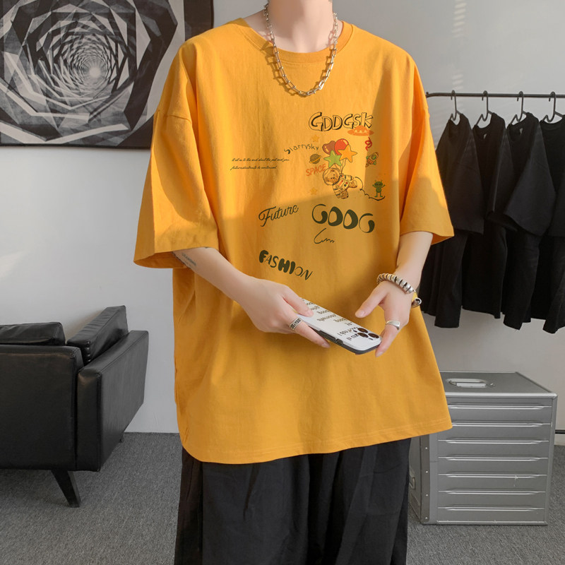 已注册/夏季文艺日系情侣短袖T恤男宽松体恤打底衫DT4084/P25,男装T恤,电商B316