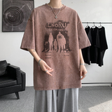 水洗重磅夏季新款复古短袖T恤男潮宽松运动打底衫体恤DT7790/P35，男装T恤，电商B316