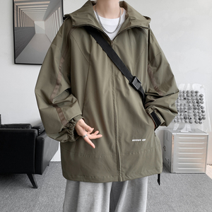 秋冬季防水冲锋衣夹克男大码连帽情侣直播款外套 JK6321/P100图片